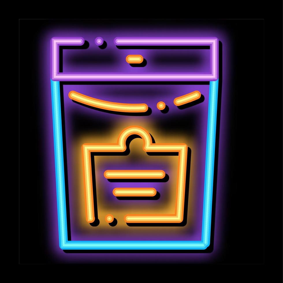 bio supplementen pakket neon gloed icoon illustratie vector