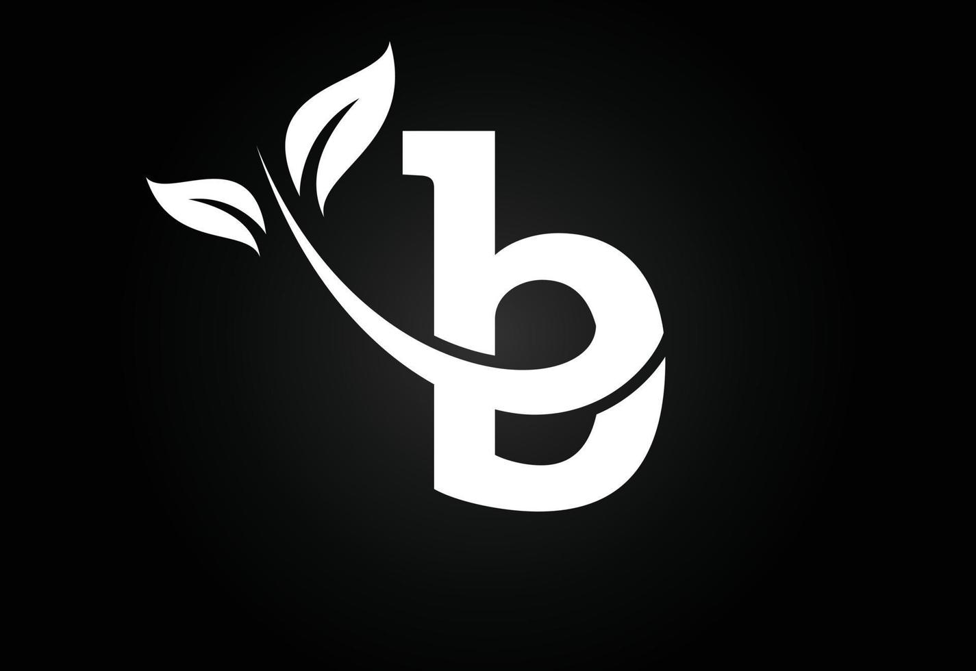 eerste brief b en blad logo. milieuvriendelijk logo concept. modern vector logo voor ecologisch bedrijf en bedrijf identiteit