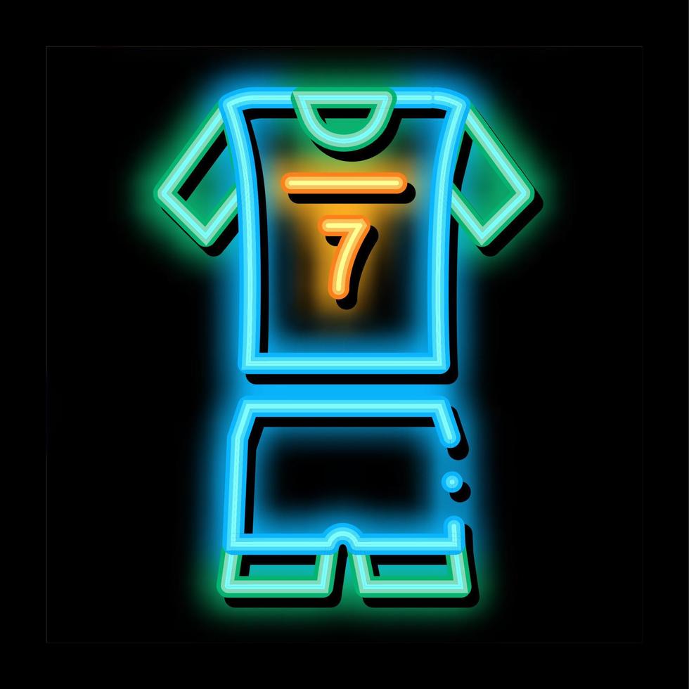 volleybal uniform neon gloed icoon illustratie vector