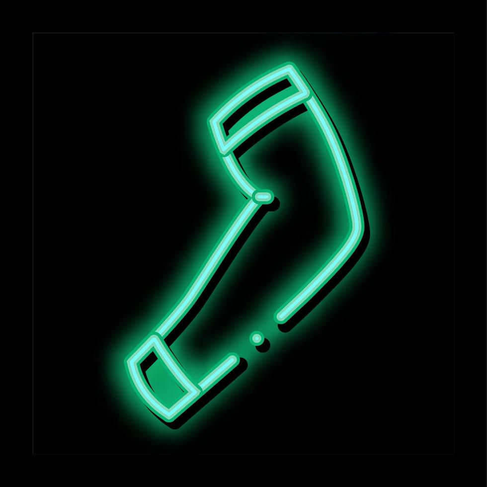 knie stootkussen neon gloed icoon illustratie vector