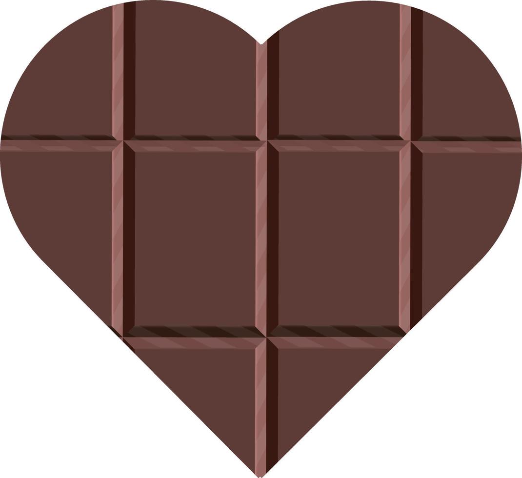 chocola hart liefde concept, vector illustratie. hart geïsoleerd Aan wit achtergrond voor valentijnsdag dag, liefde ontwerp. vector icoon.