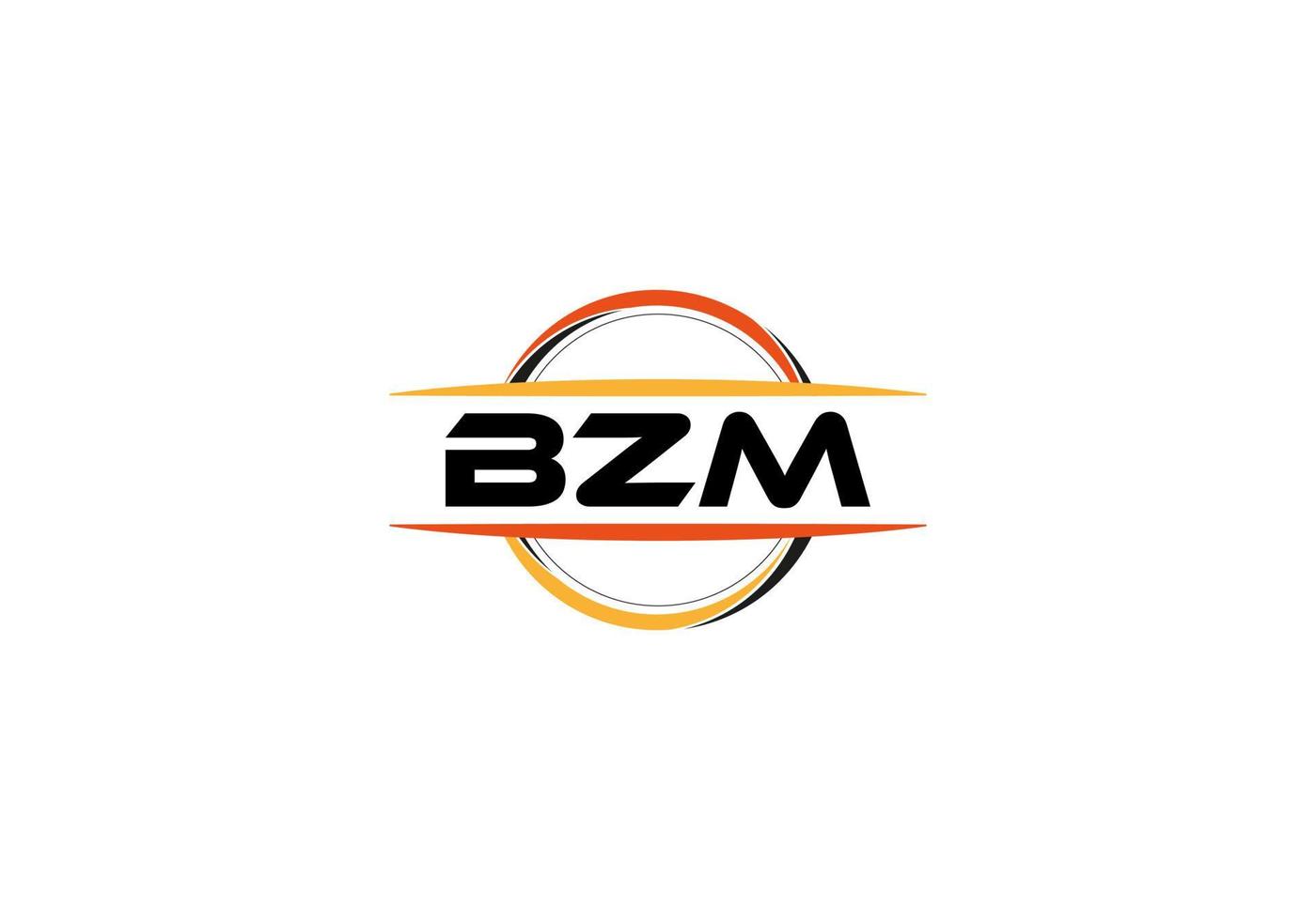 bzm brief royalty mandala vorm logo. bzm borstel kunst logo. bzm logo voor een bedrijf, bedrijf, en reclame gebruiken. vector