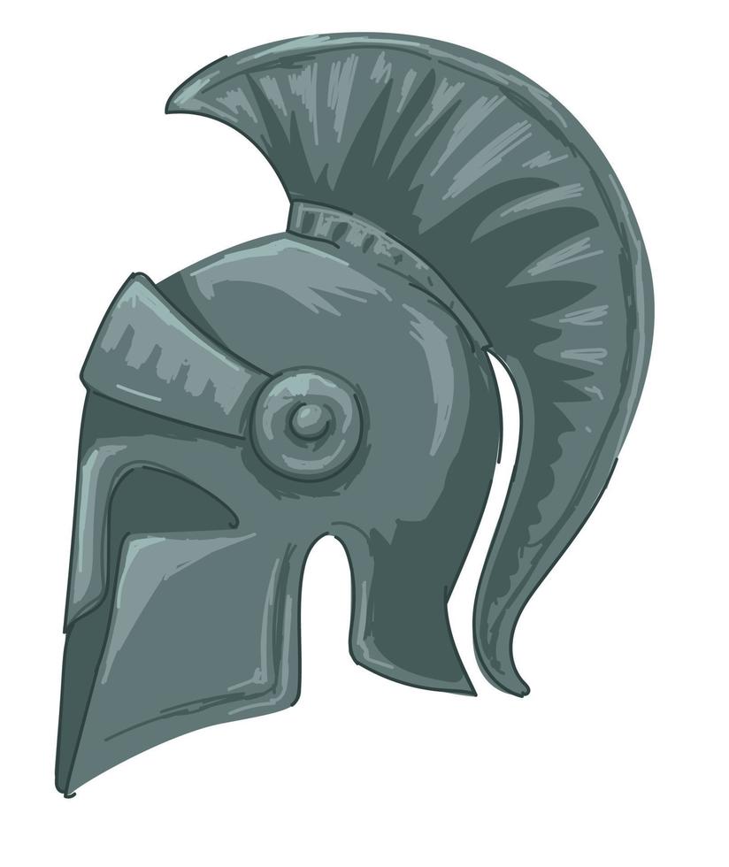 metaal helm gebruikt voor strijd en gevechten oudheid vector