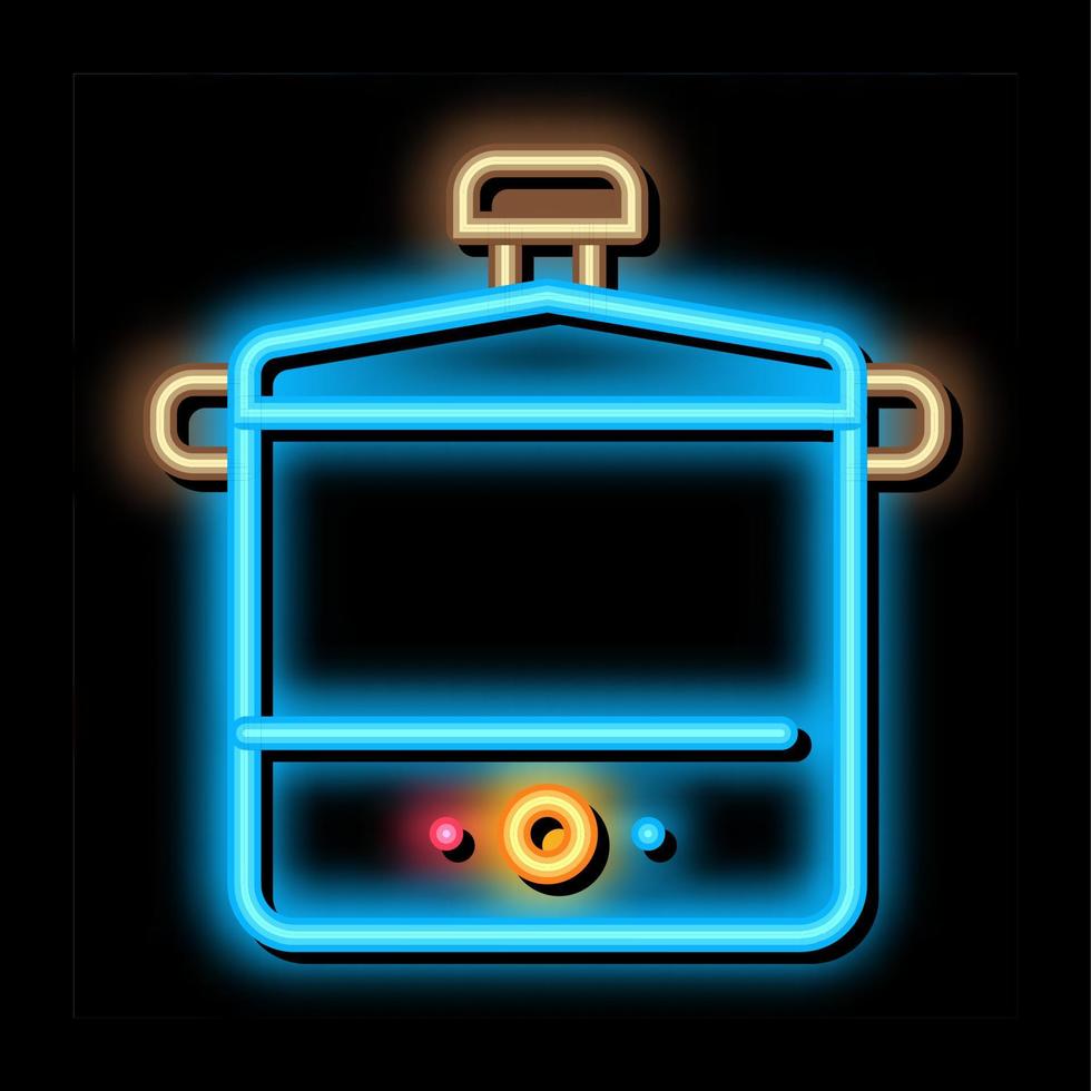 gereedschap sterilisator neon gloed icoon illustratie vector