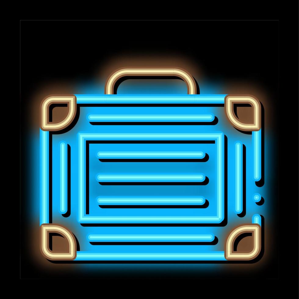 uitrusting geval neon gloed icoon illustratie vector