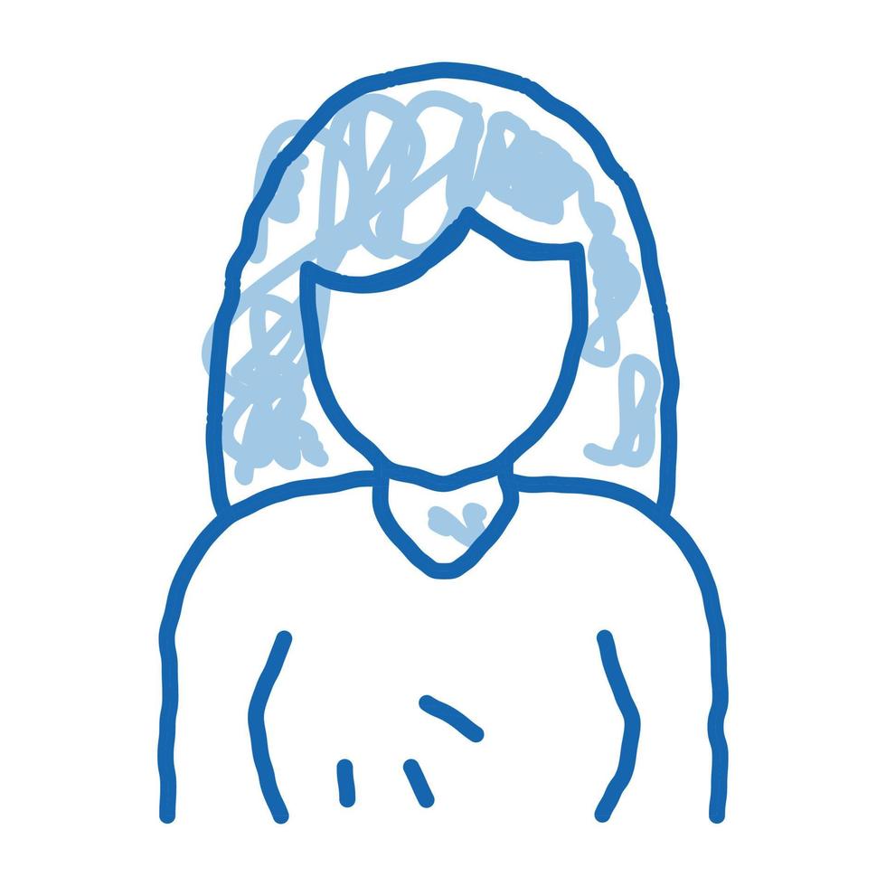 borst zwelling symptoom van zwangerschap tekening icoon hand- getrokken illustratie vector