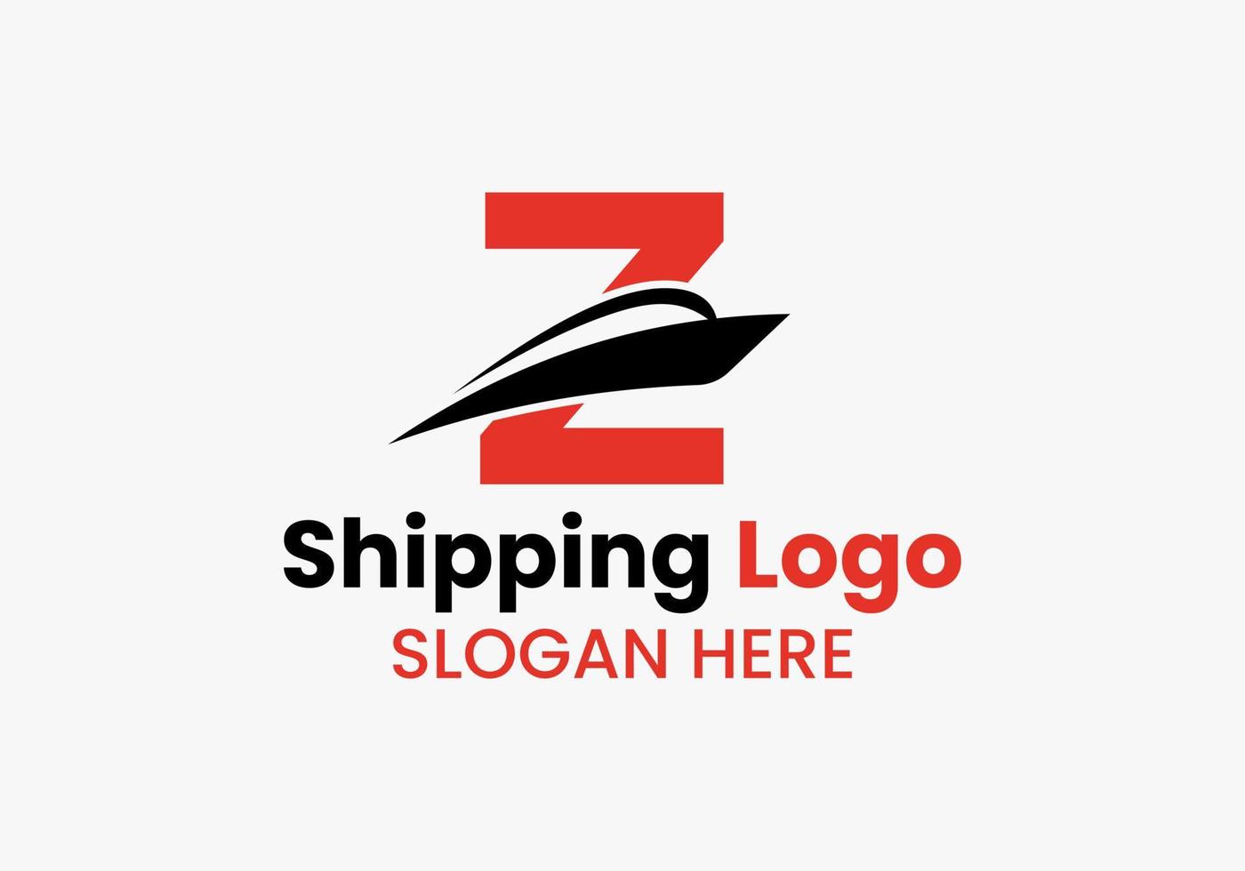 brief z Verzending logo zeilboot symbool. nautische schip het zeilen boot icoon vector