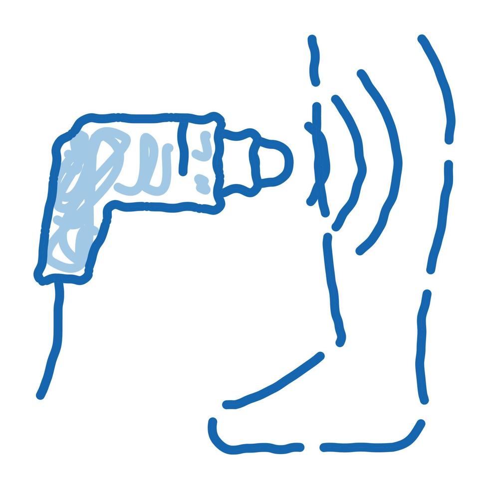echografie behandeling spataderen aderen tekening icoon hand- getrokken illustratie vector