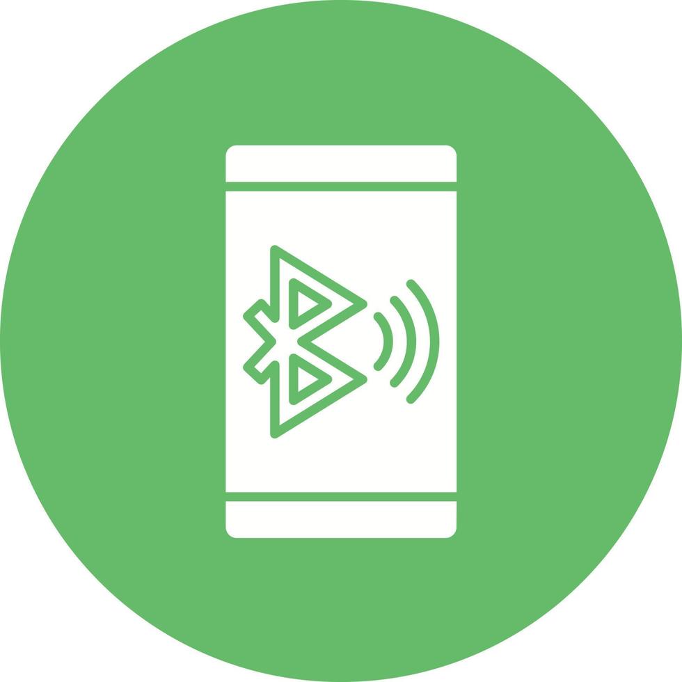 Bluetooth aansluiten glyph cirkel icoon vector