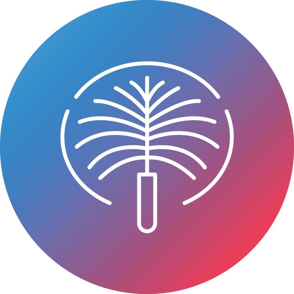 palm jumeirah lijn helling cirkel achtergrond icoon vector