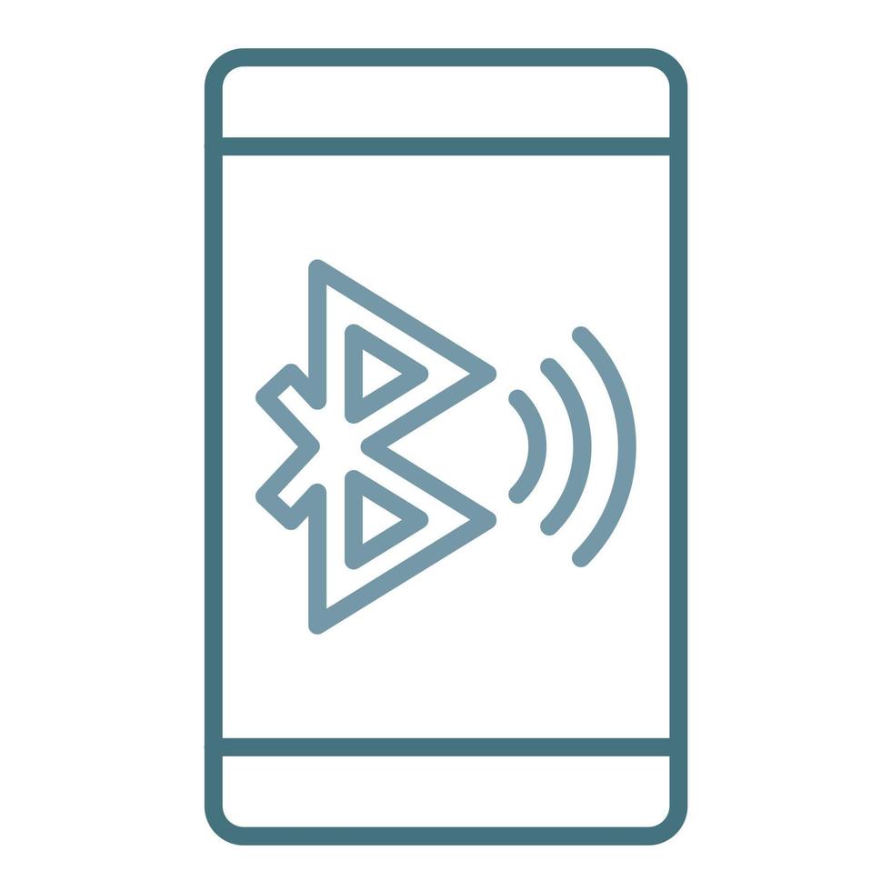 Bluetooth aansluiten lijn twee kleur icoon vector