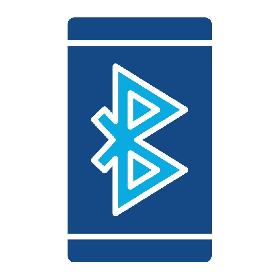 Bluetooth glyph twee kleur icoon vector