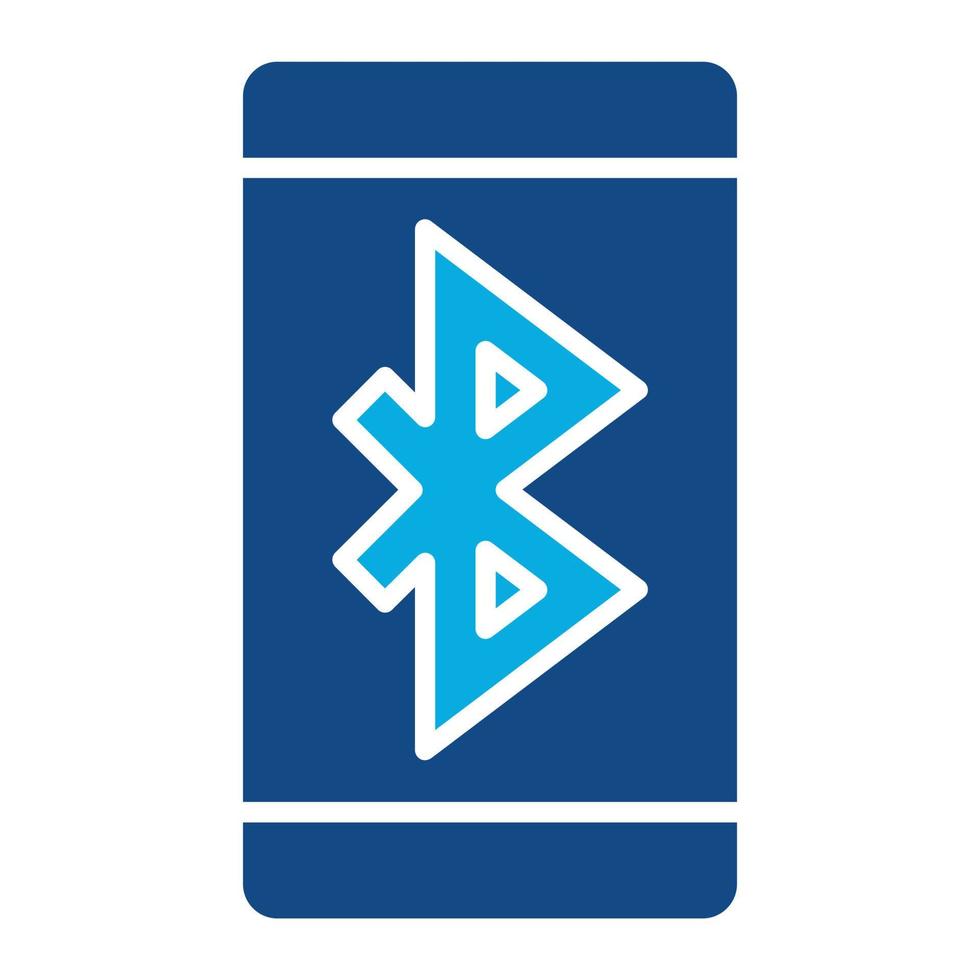 Bluetooth glyph twee kleur icoon vector