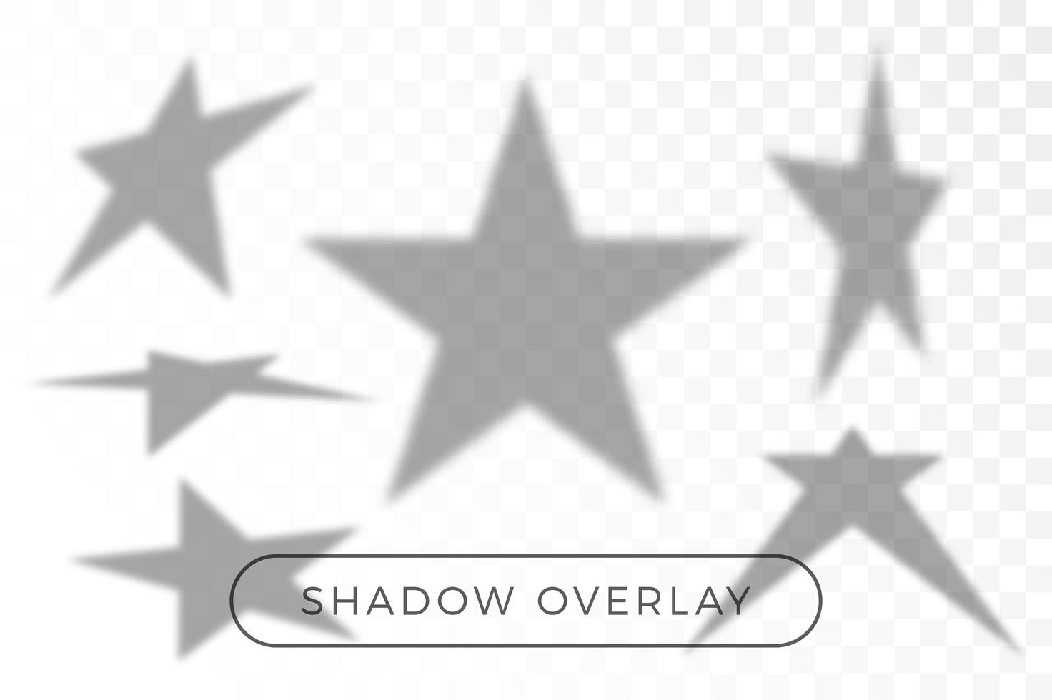 ster schaduw overlay set vector