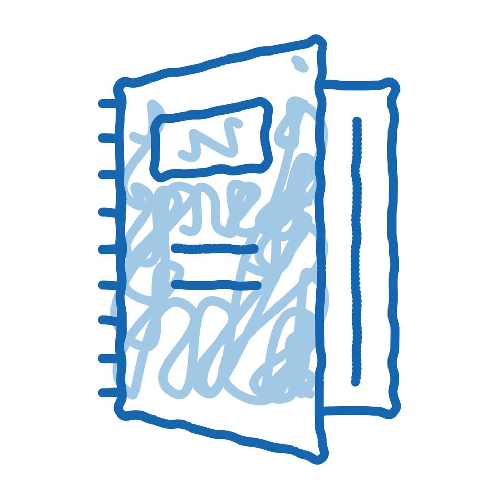 notitieboekje van audit tekening icoon hand- getrokken illustratie vector