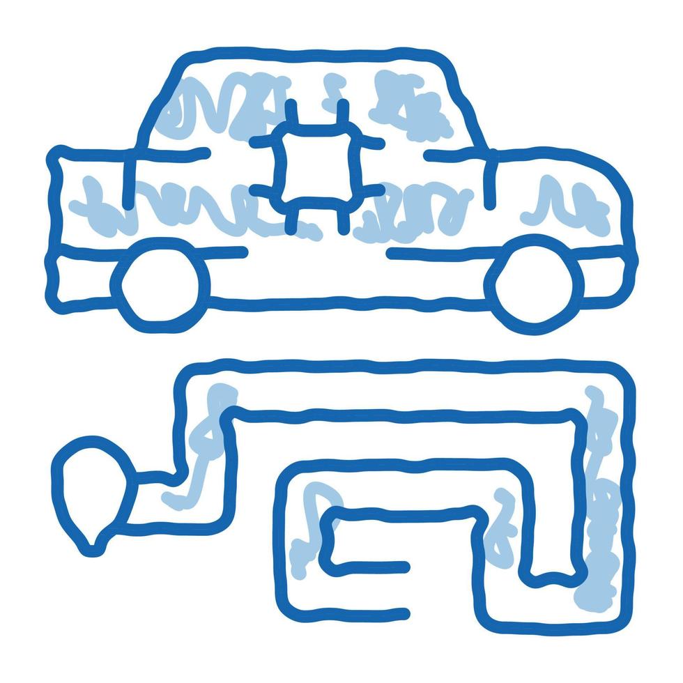 auto navigatie tekening icoon hand- getrokken illustratie vector