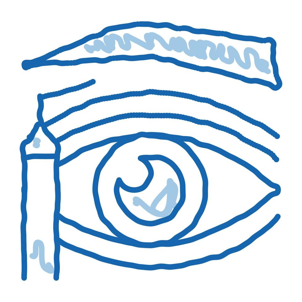 ooglid chirurgie ontwerp fase tekening icoon hand- getrokken illustratie vector