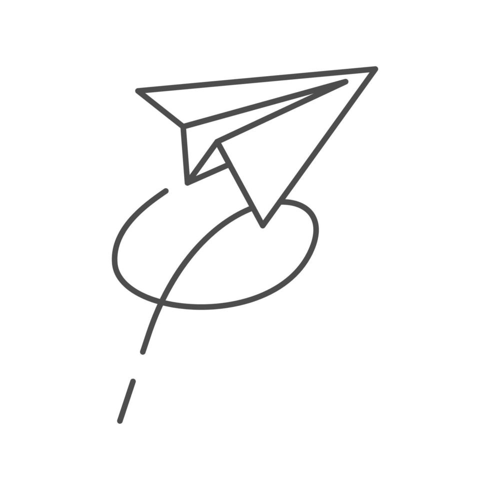 vliegend papier vlak concept illustratie lijn icoon, geïsoleerd voorraad vector eps10