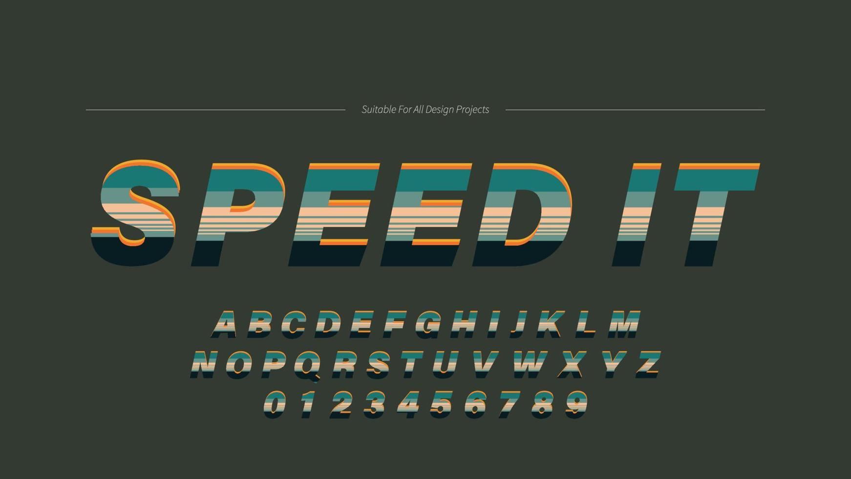 modern snelheid sport- typografie vector