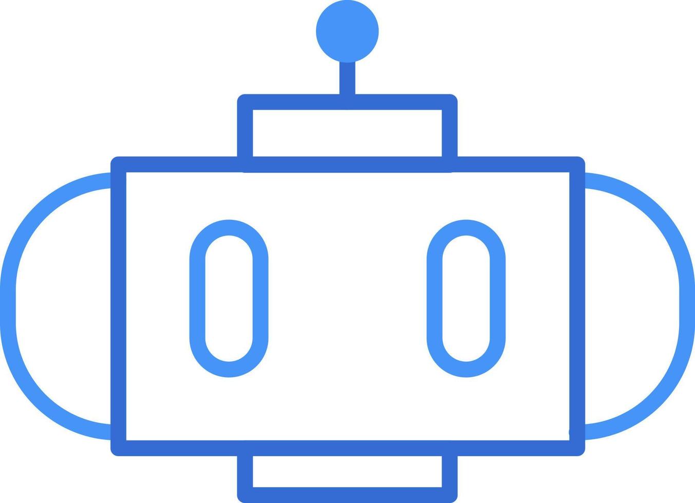 robot technologie icoon met blauw duotoon stijl. computergebruik, diagram, downloaden, het dossier, map, grafiek, laptop . vector illustratie