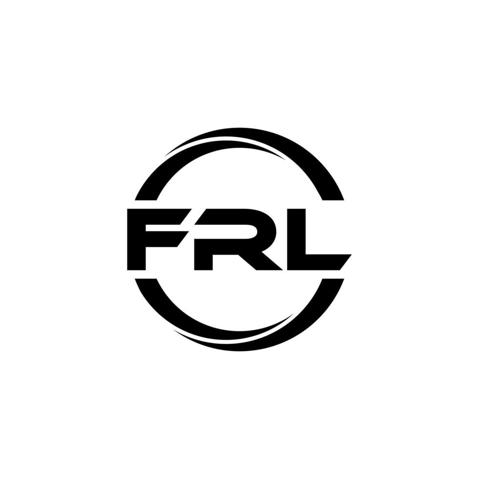 frl brief logo ontwerp in illustratie. vector logo, schoonschrift ontwerpen voor logo, poster, uitnodiging, enz.