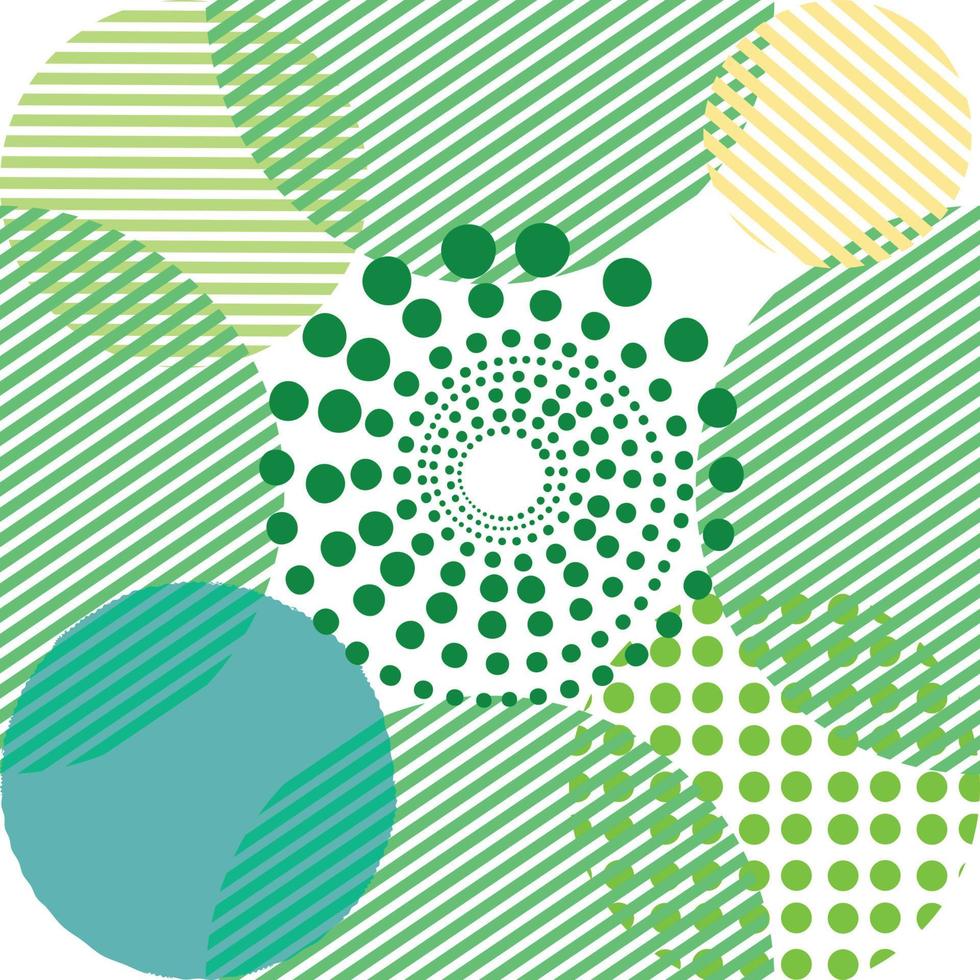 verschillend vormig cirkels groen pantone naadloos patroon, glimmend gebied achtergrond, modern mooi behang vector