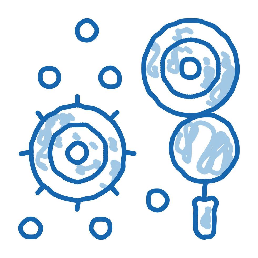 zoeken pathogeen element tekening icoon hand- getrokken illustratie vector