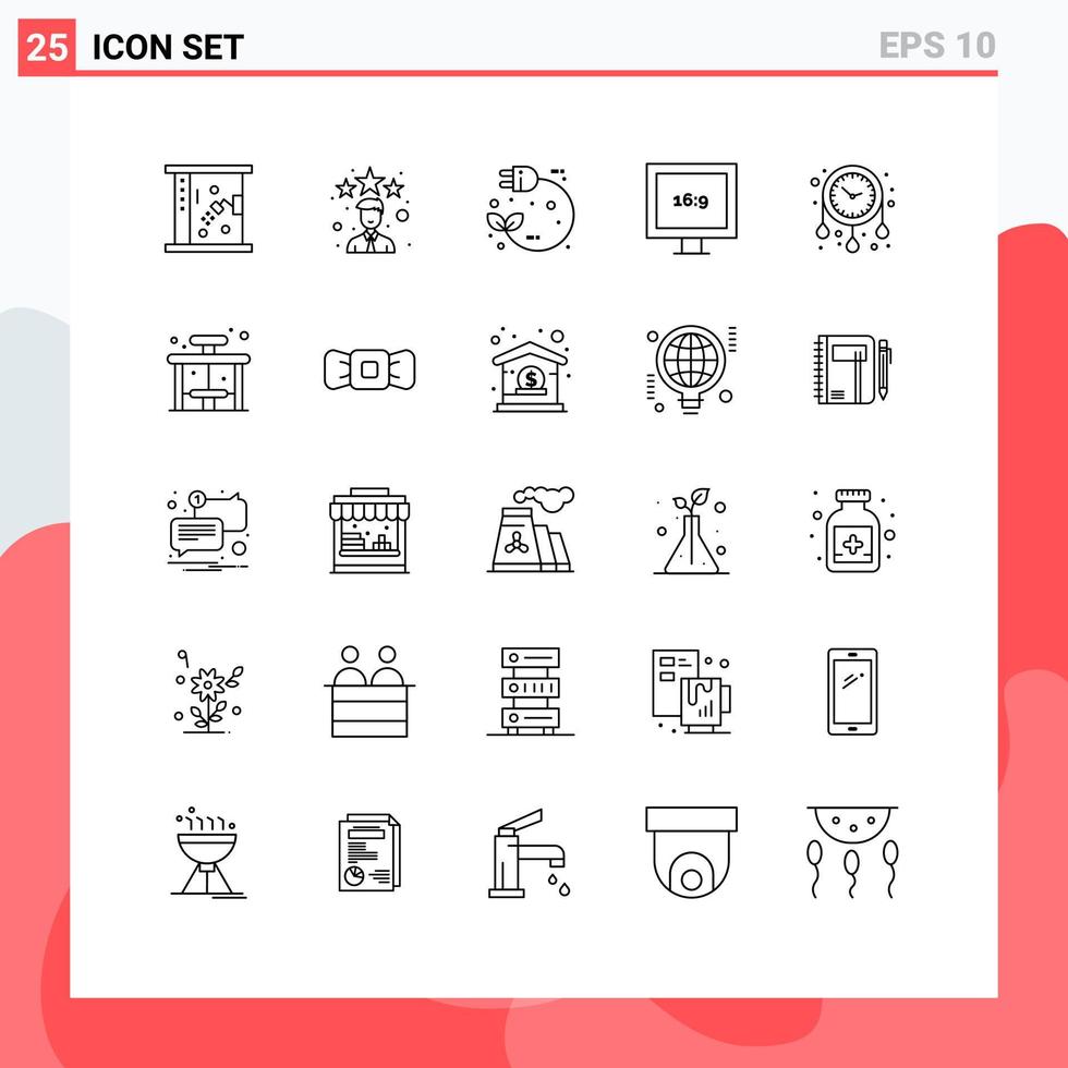25 creatief pictogrammen modern tekens en symbolen van tijd hd eco Scherm Trekken bewerkbare vector ontwerp elementen