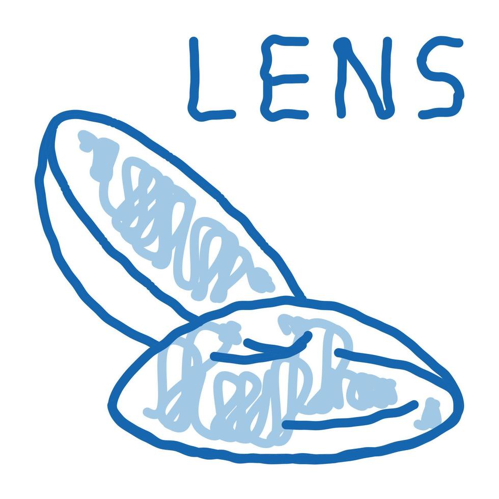 contact lenzen tekening icoon hand- getrokken illustratie vector