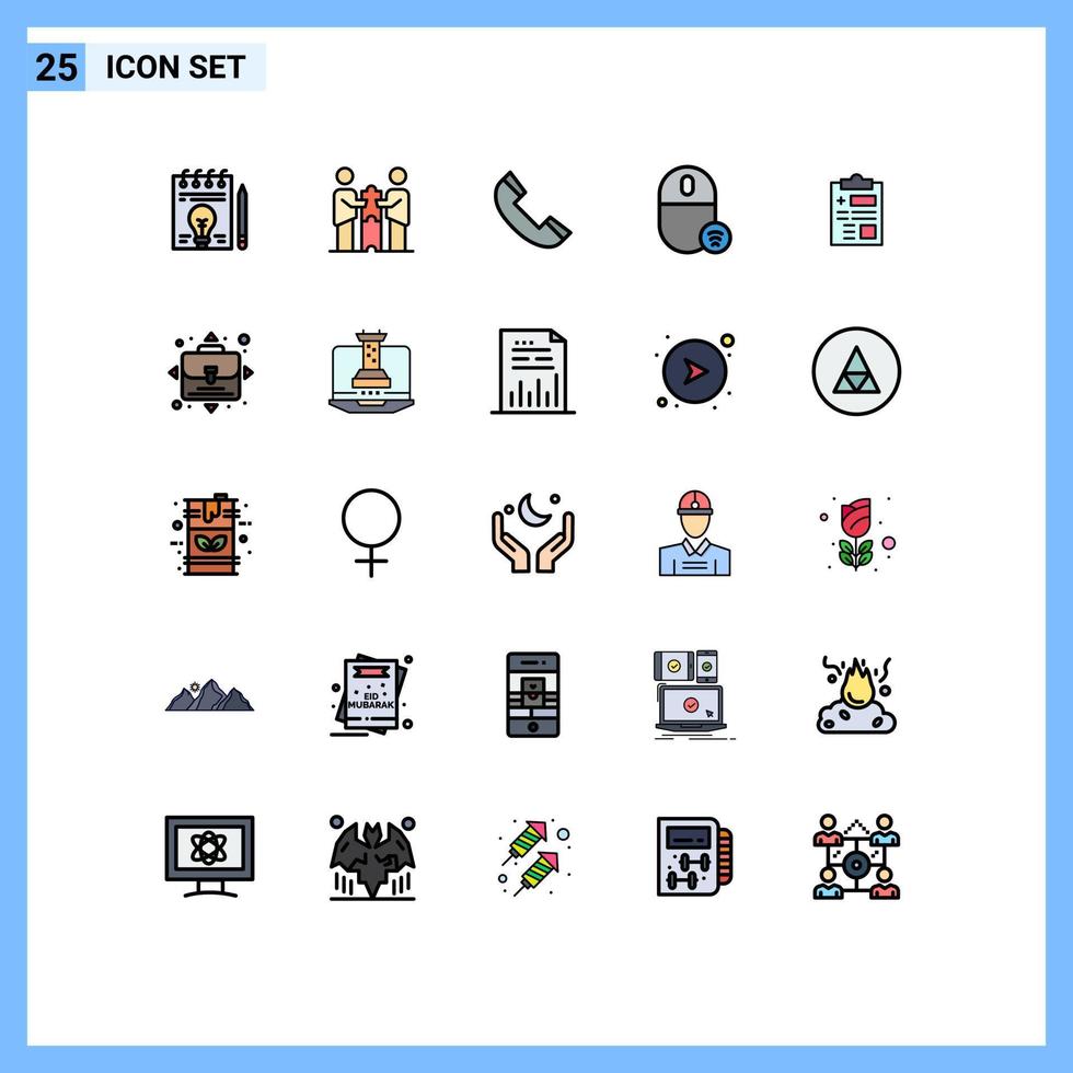 reeks van 25 modern ui pictogrammen symbolen tekens voor muis apparaatje vennootschap apparaten telefoon bewerkbare vector ontwerp elementen