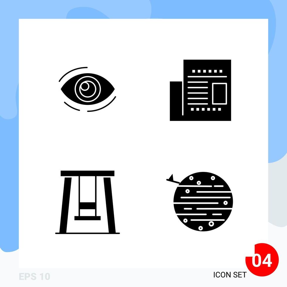 modern pak van 4 pictogrammen solide glyph symbolen geïsoleerd Aan wit achtergrondkleur voor website ontwerpen creatief zwart icoon vector achtergrond