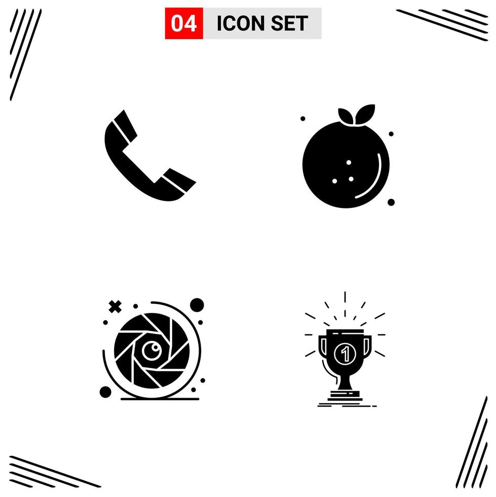 4 pictogrammen solide stijl rooster gebaseerd creatief glyph symbolen voor website ontwerp gemakkelijk solide icoon tekens geïsoleerd Aan wit achtergrond 4 icoon reeks creatief zwart icoon vector achtergrond
