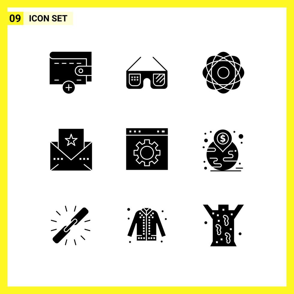 9 icoon reeks gemakkelijk solide symbolen glyph teken Aan wit achtergrond voor website ontwerp mobiel toepassingen en afdrukken media creatief zwart icoon vector achtergrond