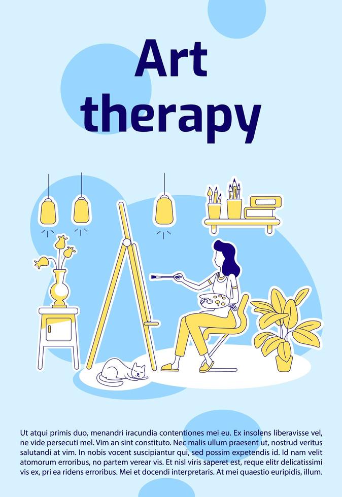 kunsttherapie poster vector