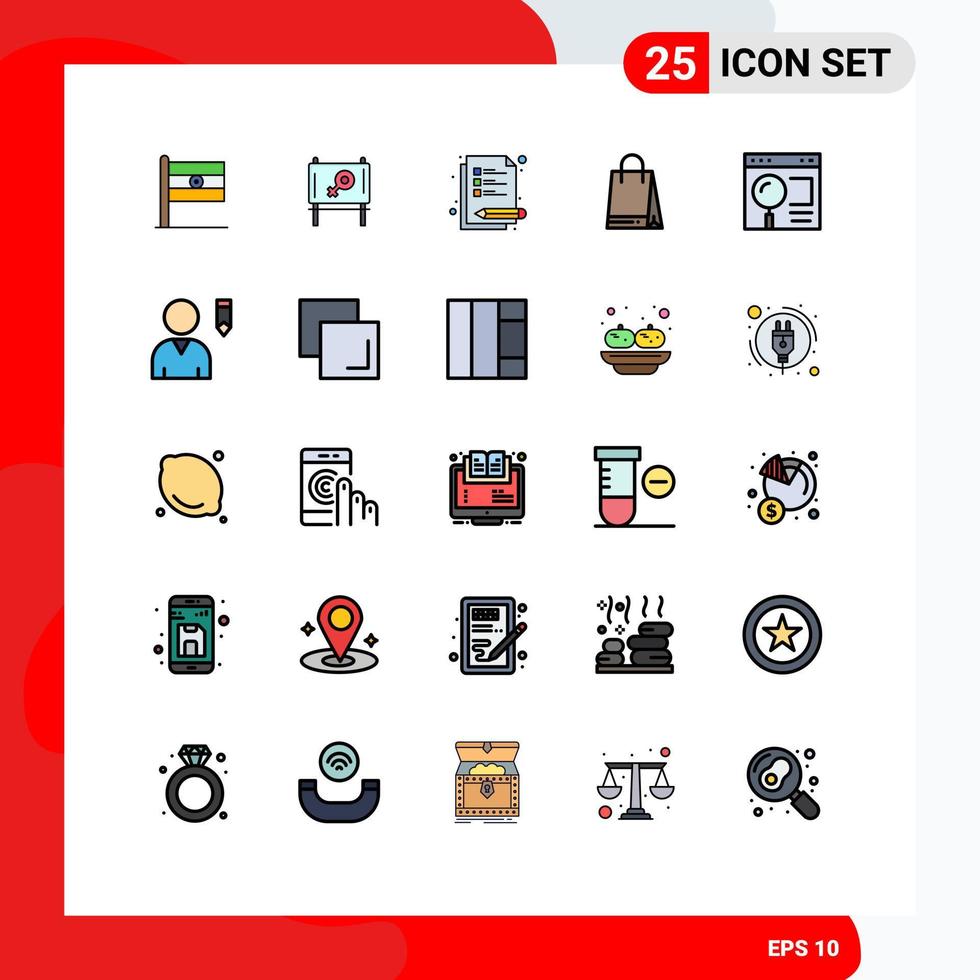 25 creatief pictogrammen modern tekens en symbolen van web bladzijde aantekeningen koppel Canada bewerkbare vector ontwerp elementen