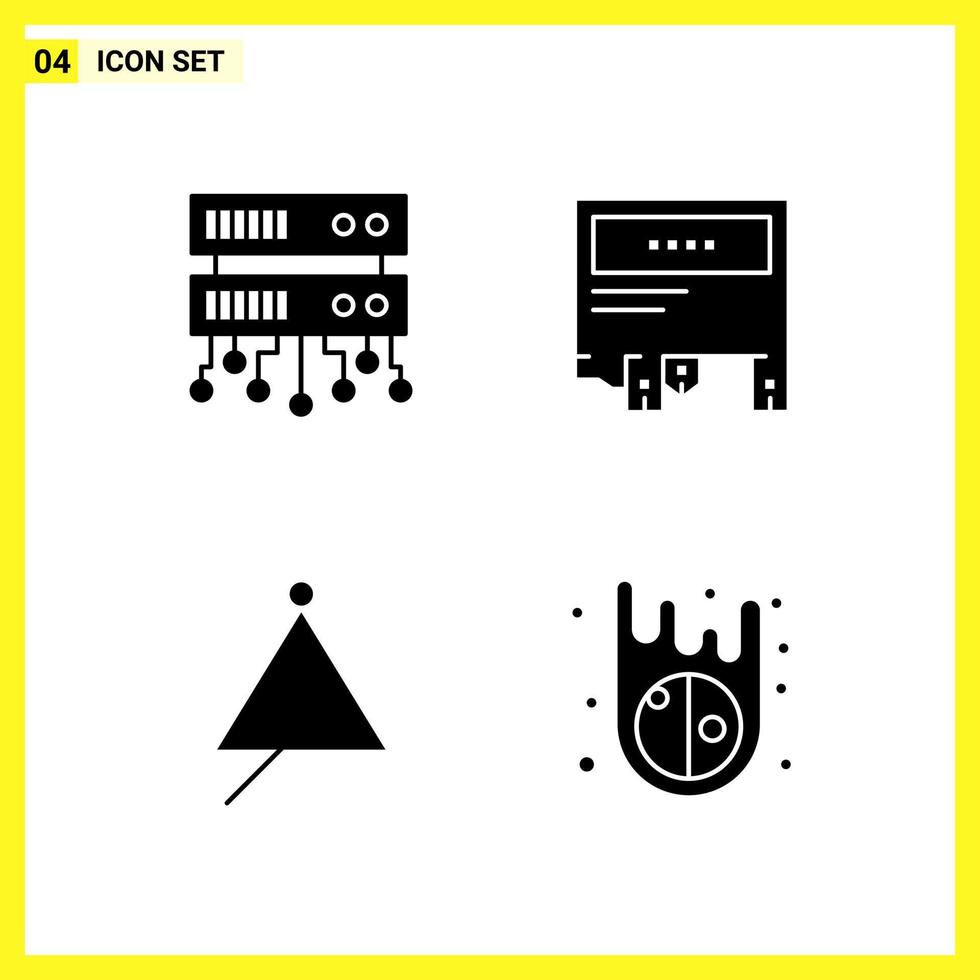 4 icoon reeks gemakkelijk solide symbolen glyph teken Aan wit achtergrond voor website ontwerp mobiel toepassingen en afdrukken media creatief zwart icoon vector achtergrond