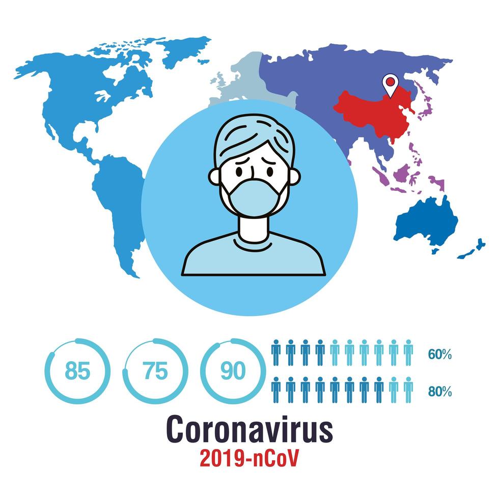 banner voor coronaviruspreventie vector