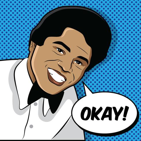 Young James Brown Vector
