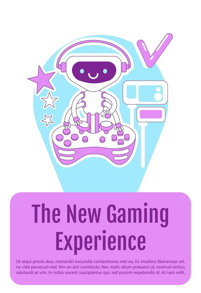 gamer bot poster vector