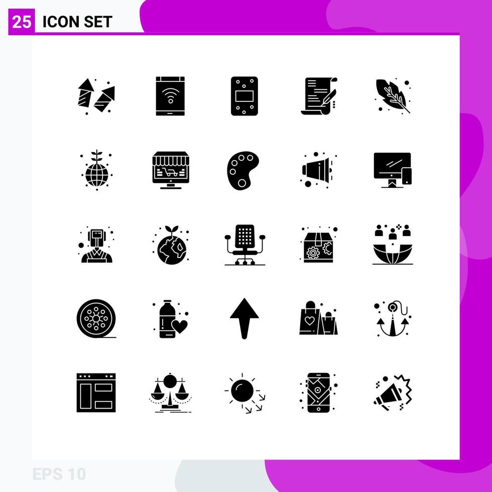 25 creatief pictogrammen modern tekens en symbolen van schoonschrift bedrijf netwerk overeenkomst voedsel bewerkbare vector ontwerp elementen