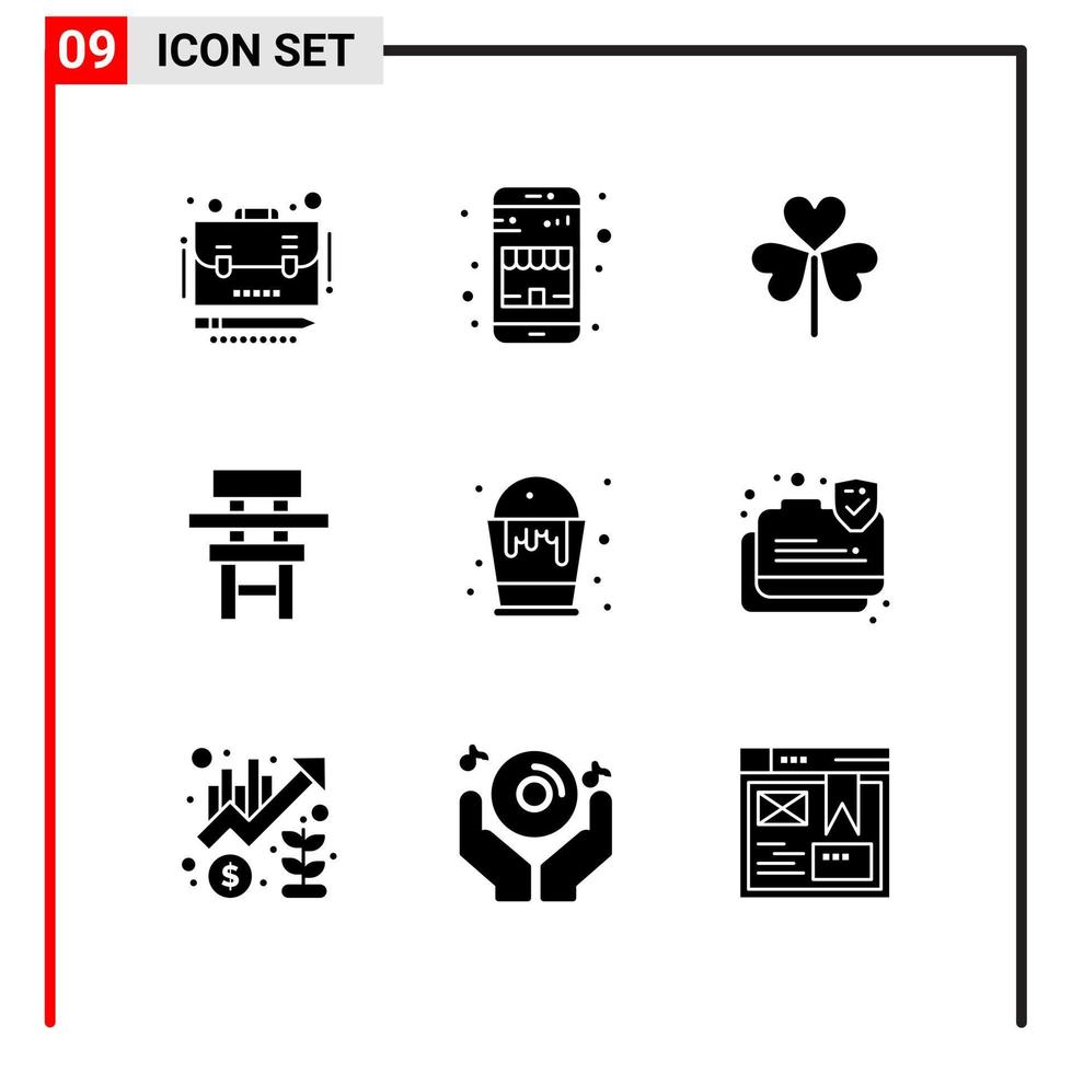 9 algemeen pictogrammen voor website ontwerp afdrukken en mobiel apps 9 glyph symbolen tekens geïsoleerd Aan wit achtergrond 9 icoon pak creatief zwart icoon vector achtergrond