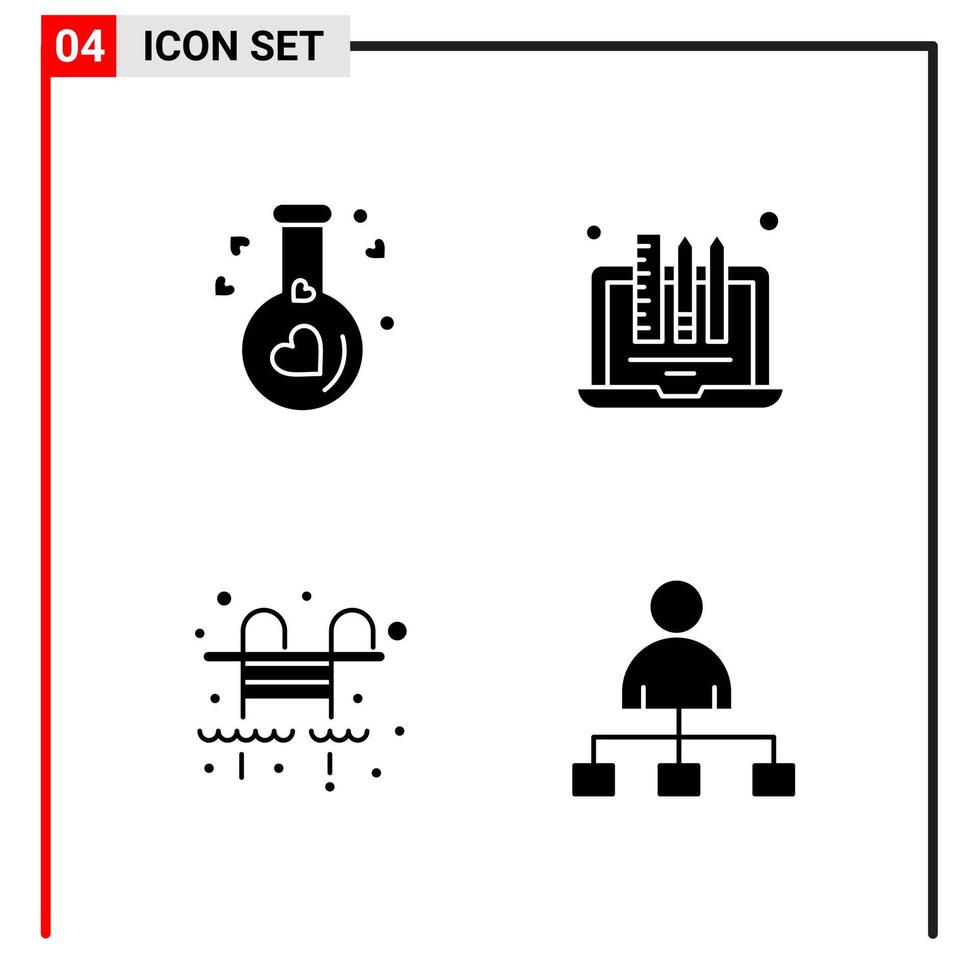 4 algemeen pictogrammen voor website ontwerp afdrukken en mobiel apps 4 glyph symbolen tekens geïsoleerd Aan wit achtergrond 4 icoon pak creatief zwart icoon vector achtergrond