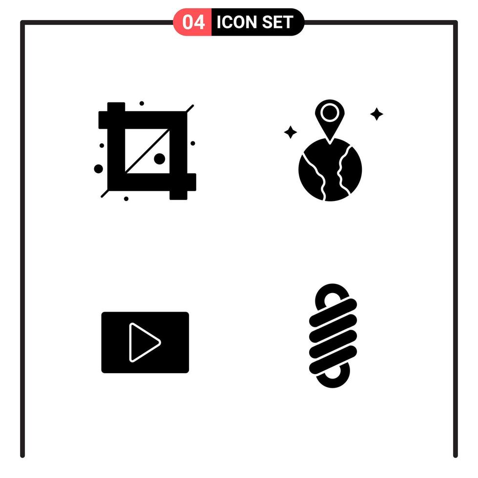 reeks van 4 solide stijl pictogrammen voor web en mobiel glyph symbolen voor afdrukken solide icoon tekens geïsoleerd Aan wit achtergrond 4 icoon reeks creatief zwart icoon vector achtergrond