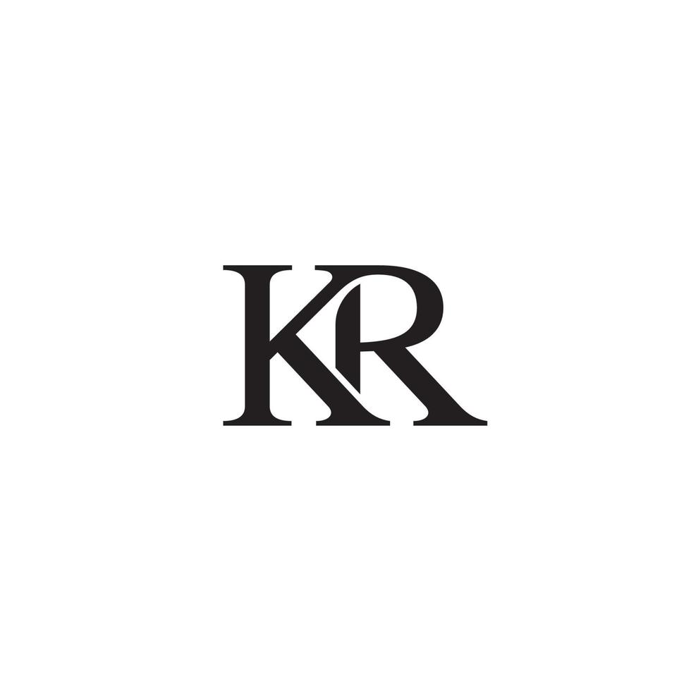 kr monogram logo of icoon ontwerp vector