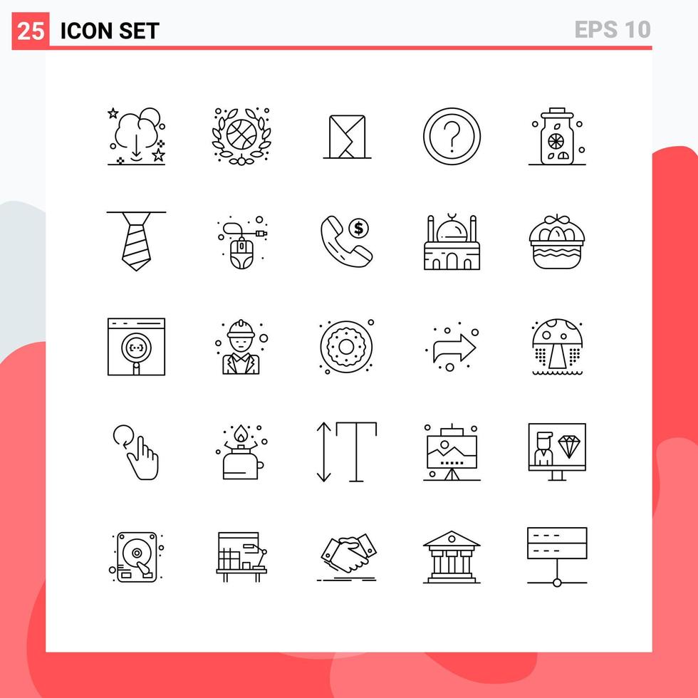 25 creatief pictogrammen modern tekens en symbolen van informatie helpen e-mail FAQ verzonden bewerkbare vector ontwerp elementen