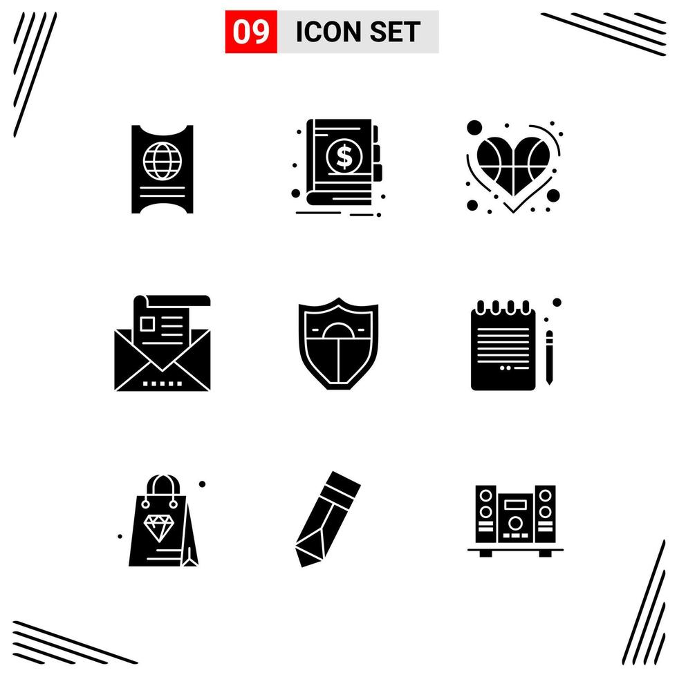 9 pictogrammen solide stijl rooster gebaseerd creatief glyph symbolen voor website ontwerp gemakkelijk solide icoon tekens geïsoleerd Aan wit achtergrond 9 icoon reeks vector
