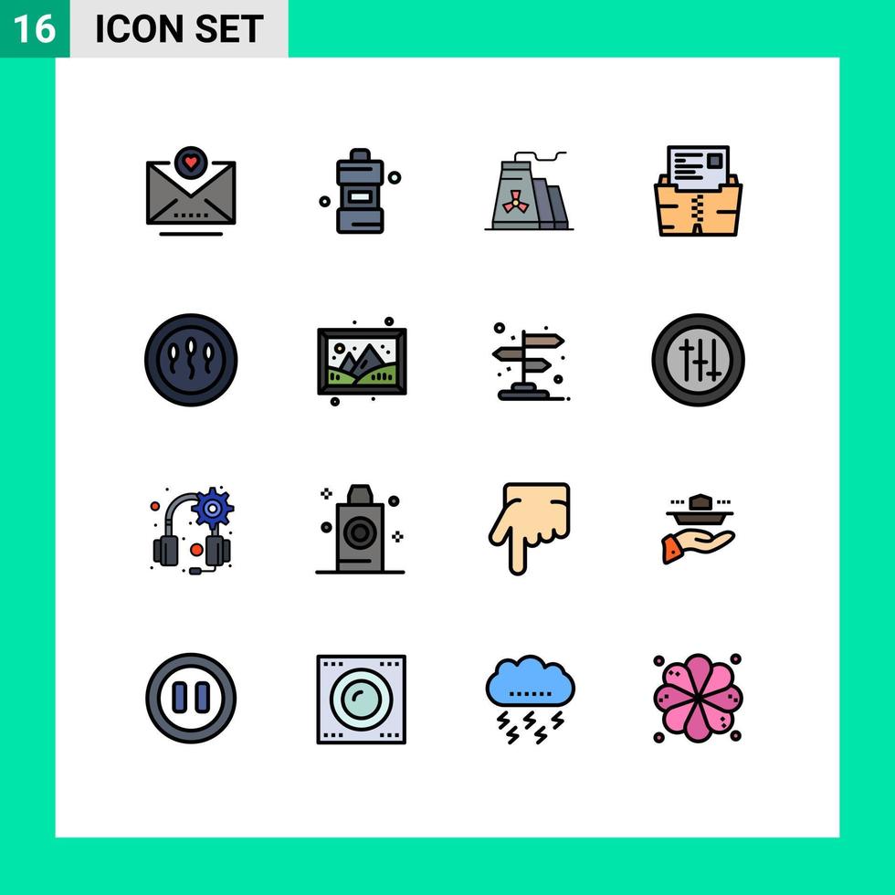 mobiel koppel vlak kleur gevulde lijn reeks van 16 pictogrammen van menselijk map bouw het dossier gegevens bewerkbare creatief vector ontwerp elementen