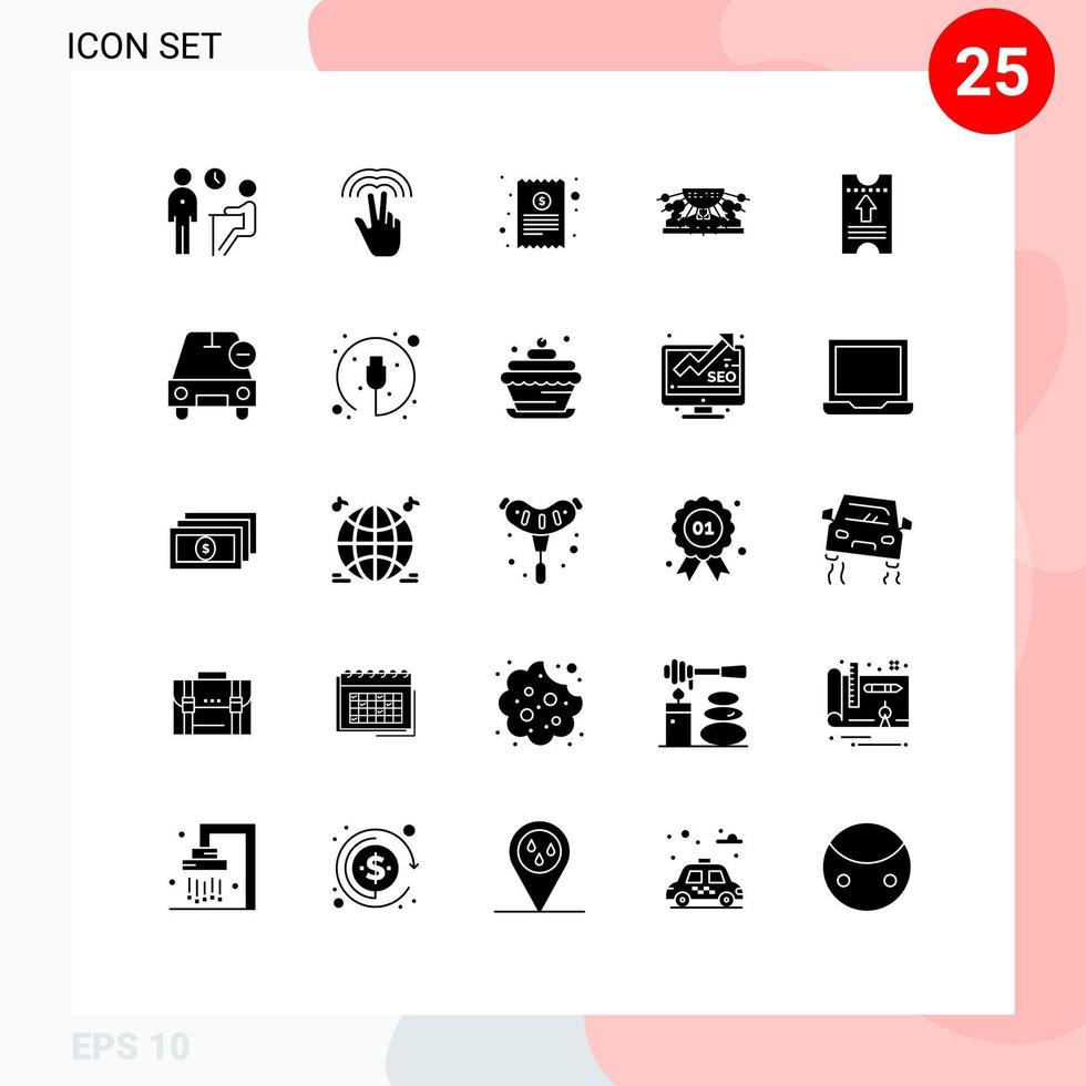 25 solide glyph concept voor websites mobiel en apps uitbesteden menselijk tab groep financiën bewerkbare vector ontwerp elementen