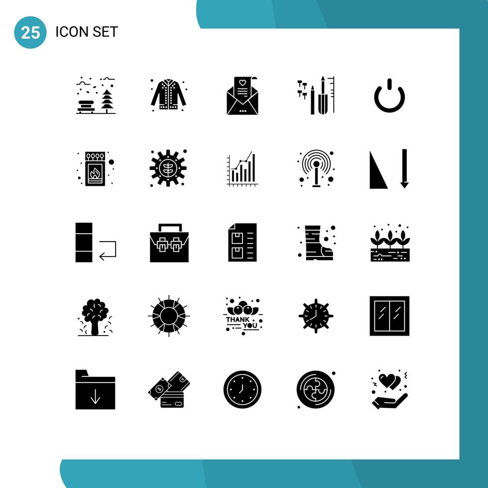 reeks van 25 modern ui pictogrammen symbolen tekens voor uitrusting Op maat boodschappen doen herstellen voorstel bewerkbare vector ontwerp elementen