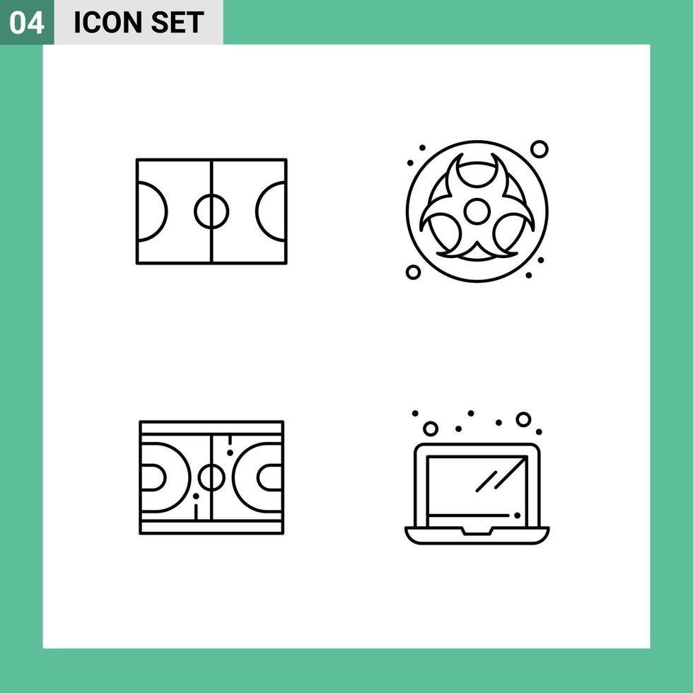 modern reeks van 4 gevulde lijn vlak kleuren pictogram van mand grond gas- verspilling olympisch bewerkbare vector ontwerp elementen